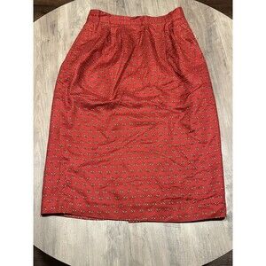 CAMBRIDGE SPIRIT Vintage Women’s Skirt Red with Horns Size 4